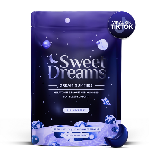 Dream Gummies | Natural Sleep Gummies with Magnesium, Melatonin & L-Theanine for Deeper Sleep | Made in USA | 60 Gummies